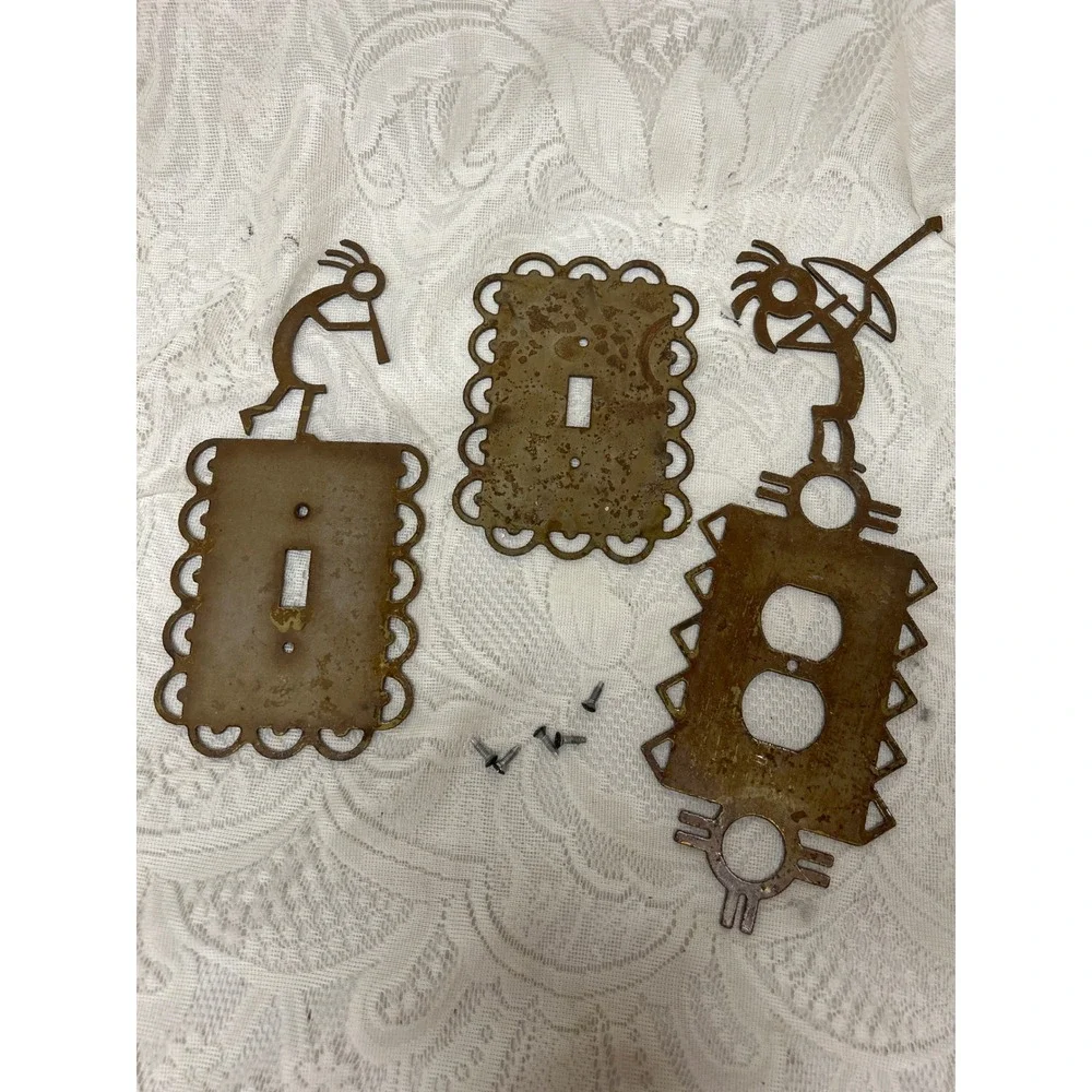 KOKOPELLI UNIQUE Light Switch Plates‎ and Outlet Covers Custom Handmade  Brass